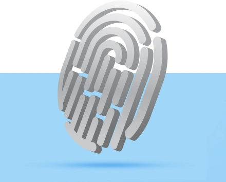 Silver fingerprint icon